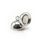 925 sterling silver magnetic round clasp 12mm x 1pc