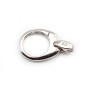 Clasp mousqueton silver key ring 925 14.7x19mm x 1pc