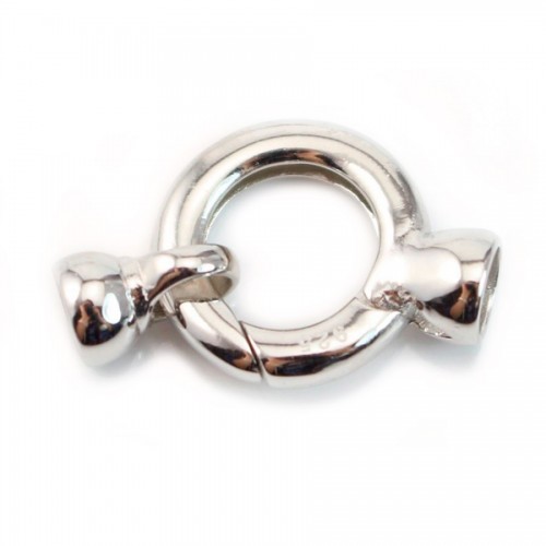Spring ring clasp, 925 sterling silver 16*24mm with terminator 6.5mmX 1pc 