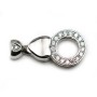 Clasp special 925 silver with zirconium 15x30mm x 1pc