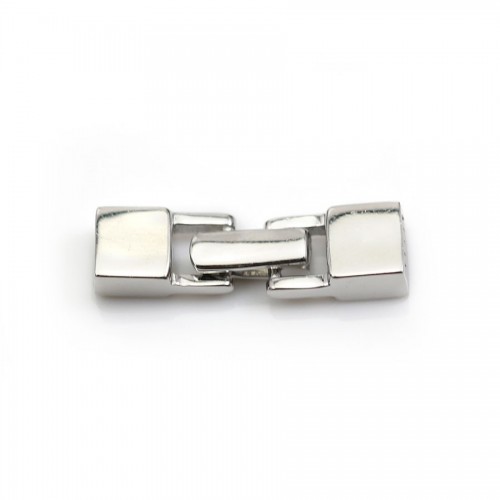 925 silver rhodium clasp hook, 6 * 23mm, for 1.3 * 4.5mm wire x 1pc