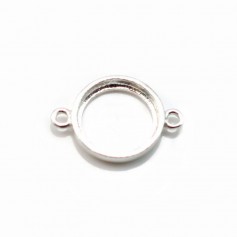 Spacer support  for cabochon round,sterling silver 925, 11mm x 1pc