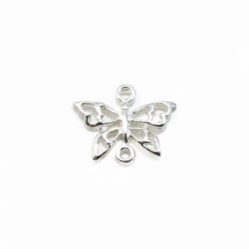 Spacer butterfly ,sterling silver 925, 9x11mm x 1pc