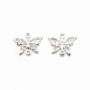 Spacer butterfly ,sterling silver 925, 9x11mm x 2pcs