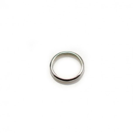 Spacer in 925 silver, in shape of round, with 2 holes, 8mm x 4pcs