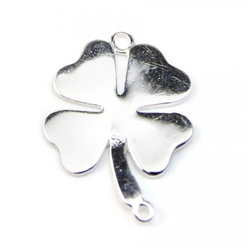 925 sterling silver spacer clover 13x18mm x 1pc
