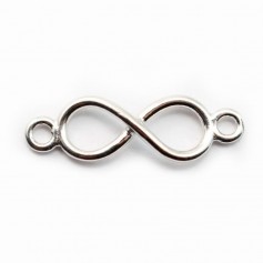 Rhodium 925 sterling silver 8 of infinity spacer 6x19mm x 1pc