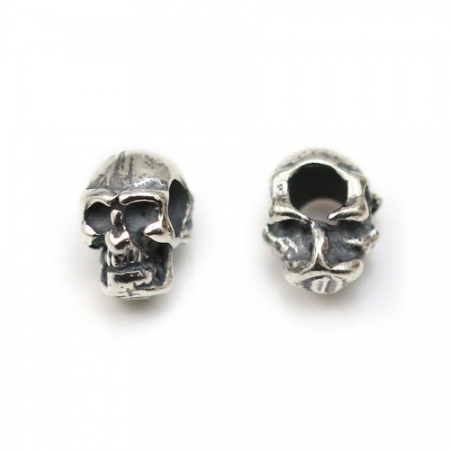 925 Sterling Silver skull pendant 5*7mm X 1 pc 