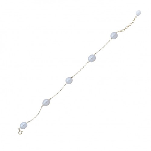 Bracelet Perle de culture d'eau douce blanc - Gold filled x 1pc