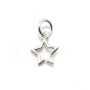 Spacer star openwork ,sterling silver 925, 8x13.5mm x 2pcs