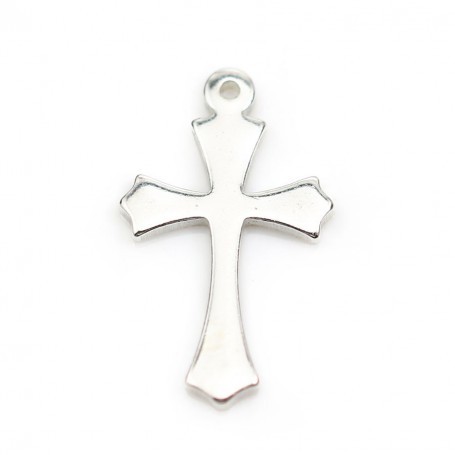 Sterling Silver 925 Spacer Breloque croix 12x20mm x 1pc