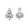 925 silver & zirconium charm, in dragonfly shape measuring 6.7 * 10mm x 1pc