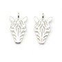 925 sterling silver feather charm 24mm x 1pc