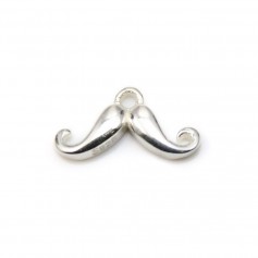 925 Silver Mustache Charm 5*10mm x 1pc