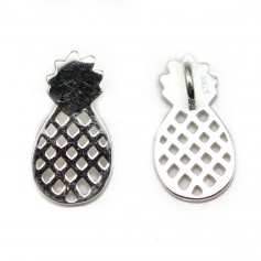 Charm in 925 silver, in the shape of a pineapple, 9 * 18mm x 1pc