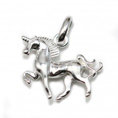 Encanto de unicornio de plata de ley 925, 17 * 14.5mm x 1pc