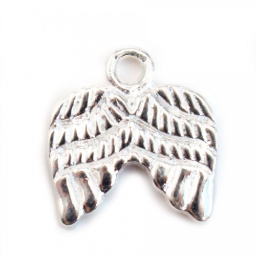 925 Sterling Silver angel wings charm 11.5*11 mm x1 pc