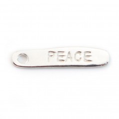Peace" charm in silver 925 19x4mm x 1pc