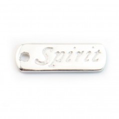 Silver 925 engraved charm "spirit" 17x6mm x 2pcs