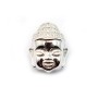 Ciondolo Buddha in argento 925 e ossido di zirconio 13x10.5mm x 1pc