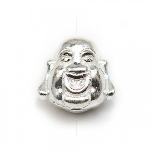 Distanziatore in argento 925, forma "Buddha", 11 * 12 mm x 1 pz