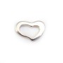 925 sterling silver heart-shape charm 5x7mm x 5pcs