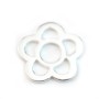 925 Sterling silver opened flower spacer 9mm x 2pcs