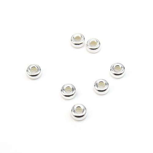 Perles rondelles en argent 925 5mm x 10pcs