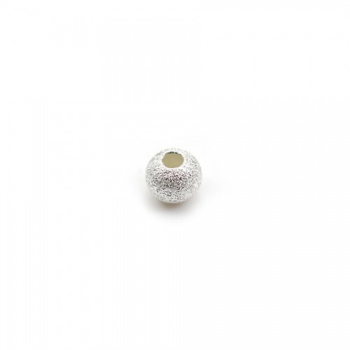 Perline rotonde taglio brillante in argento 925 5 mm x 4 pezzi