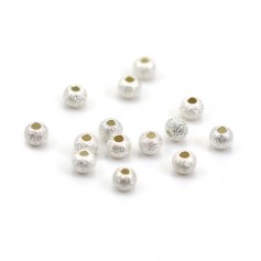 Perles rondes brillantes en argent 925 5mm x 4pcs