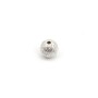 Runde Diamantperle aus 925er Silber 6mm x 2pcs