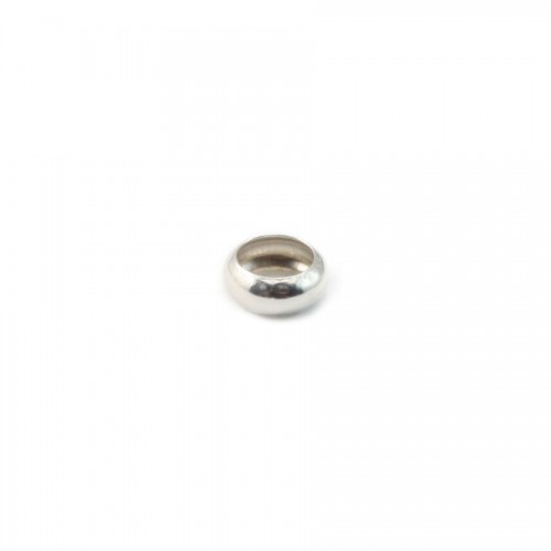 Perla espaciadora roundel plata 925 5.5mm x 6pcs