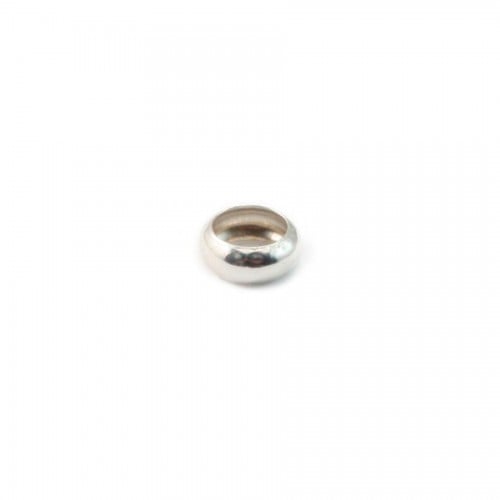 Interkalar Perle runde 925er Silber 3x7mm x 4pcs