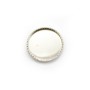 Set in 925 silver, for 12mm round cabochon x 2pcs