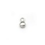 925 Sterling Silver Pendant with 4mm Round Cabochon Set x 2pcs