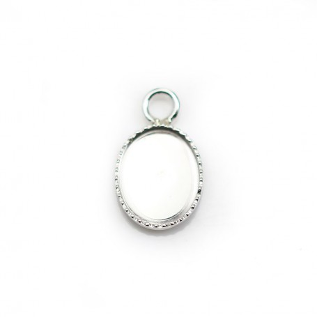 Pendant set in 925 silver, for cabochon in oval shape, 8 * 10mm x 1pc