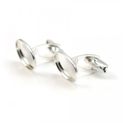 Cuff link with 10*14 mm,Sterling silver 925 x 2pcs