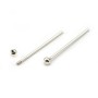 Pin peg with ball ,sterling silver 925 ,27mm x 2pcs