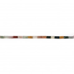 Indian Agate multicolor, tube shape 2 * 4mm x 40cm