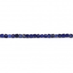 Sodalite, in the shape of a faceted cube 2mm X 40cm