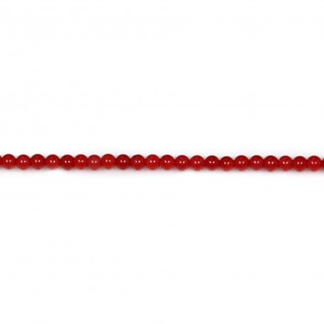 Bambou mer teinte rouge Rond 2mm x 40cm