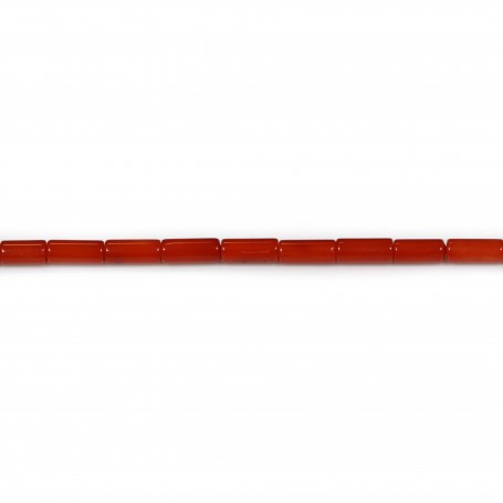 Red colored tube sea bamboo 2x4mm x 30pcs