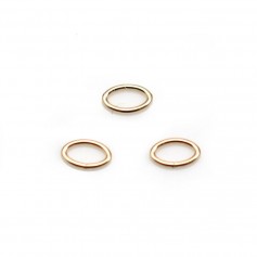 Offener ovaler Ring in Gold Filled 0.76x4.1x 6.4mm x 4pcs