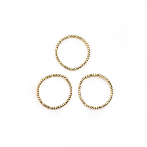 14k gold filled twisted jump ring 10x1.76mm x 2pcs