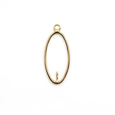 Pendant 20x10mm, in oval shape 14k gold filled x 1pc