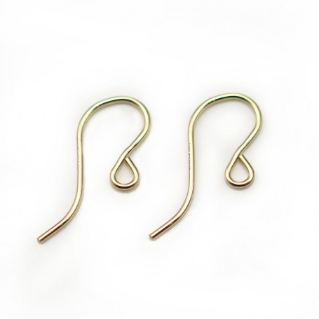 Ear hooks, with "ring", in 14kt gold filled, 7.5 * 19mm x 4pcs