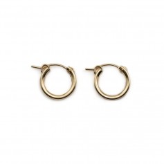 Gold Filled hoop earrings to decorate 15x2.3mm x 2pcs