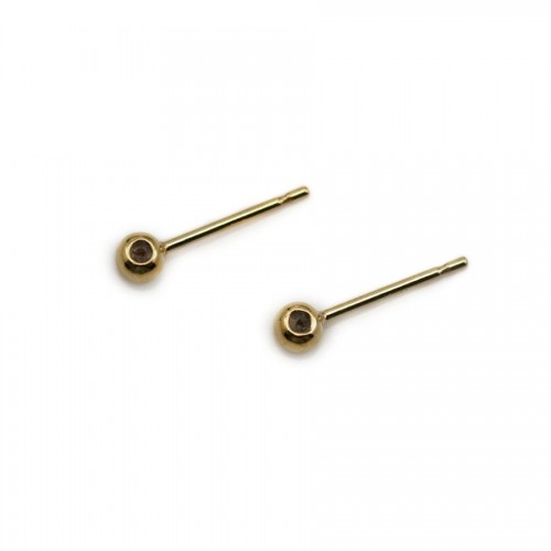 14k gold filled ear studs with a jump ring 3mm x 2pcs