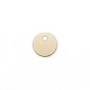 Round charm, to engrave in gold filled 6mm x 2pcs