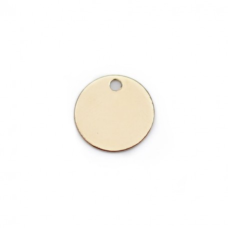 Round charm awards a medal to engrave in gold filled 9mm x 1pc